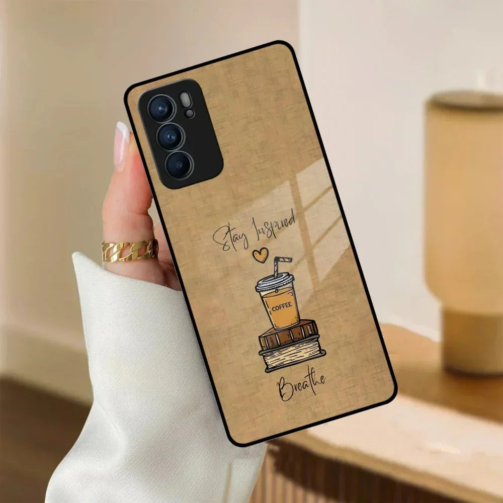 Inspired Sips Glass Case Cover For Oppo - ShopOnCliQ