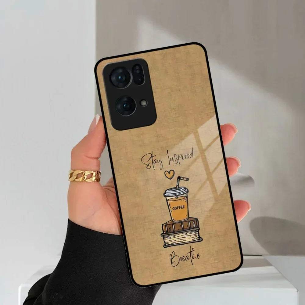 Inspired Sips Glass Case Cover For Oppo - ShopOnCliQ