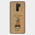 Inspired Sips Glass Case Cover For Redmi 9 Prime
