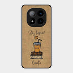 Inspired Sips Glass Case Cover For Redmi Note 14 Pro Plus 5G