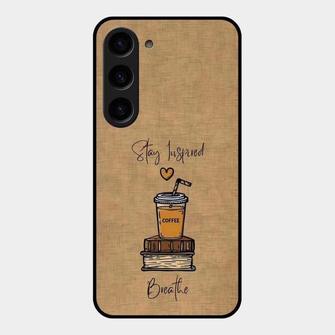 Inspired Sips Glass Case Cover For Samsung Galaxy S23 5G