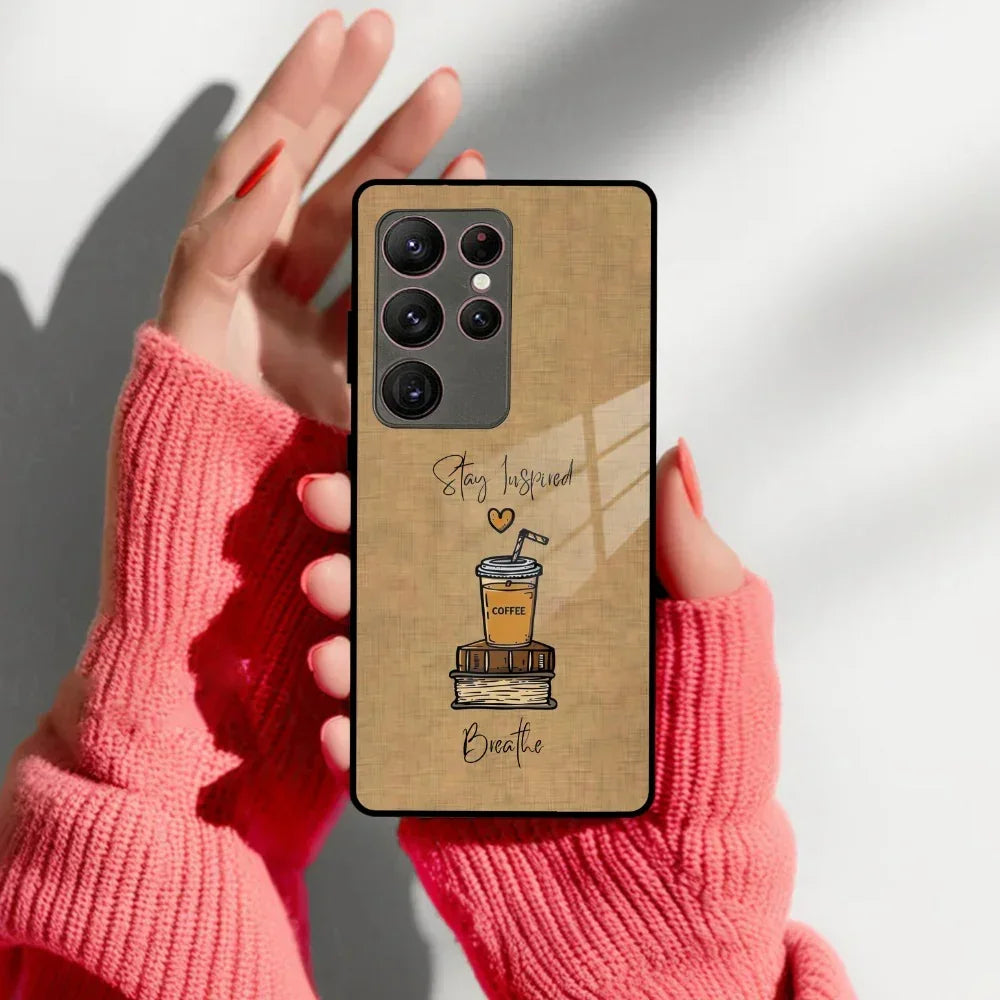 Inspired Sips Glass Case Cover For Samsung - ShopOnCliQ