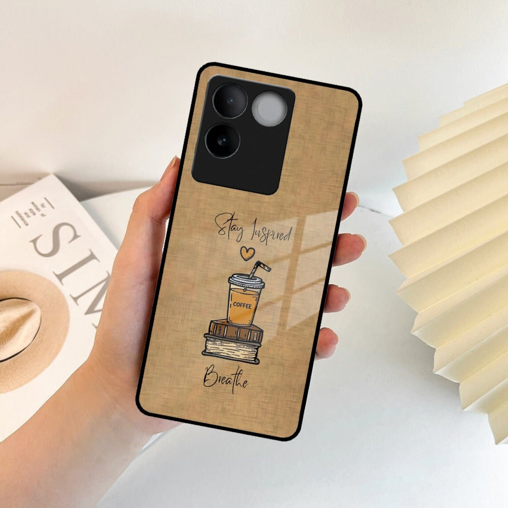 Inspired Sips Glass Case Cover For iQOO