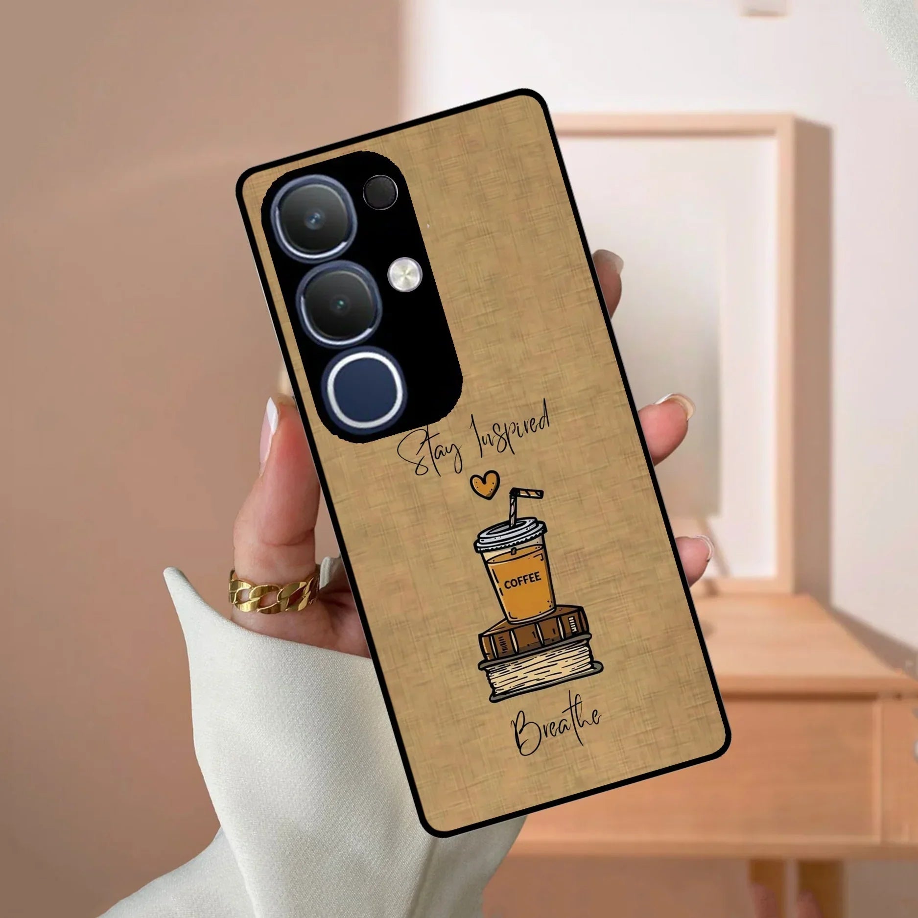 Inspired Sips Glass Case Cover For Vivo - ShopOnCliQ