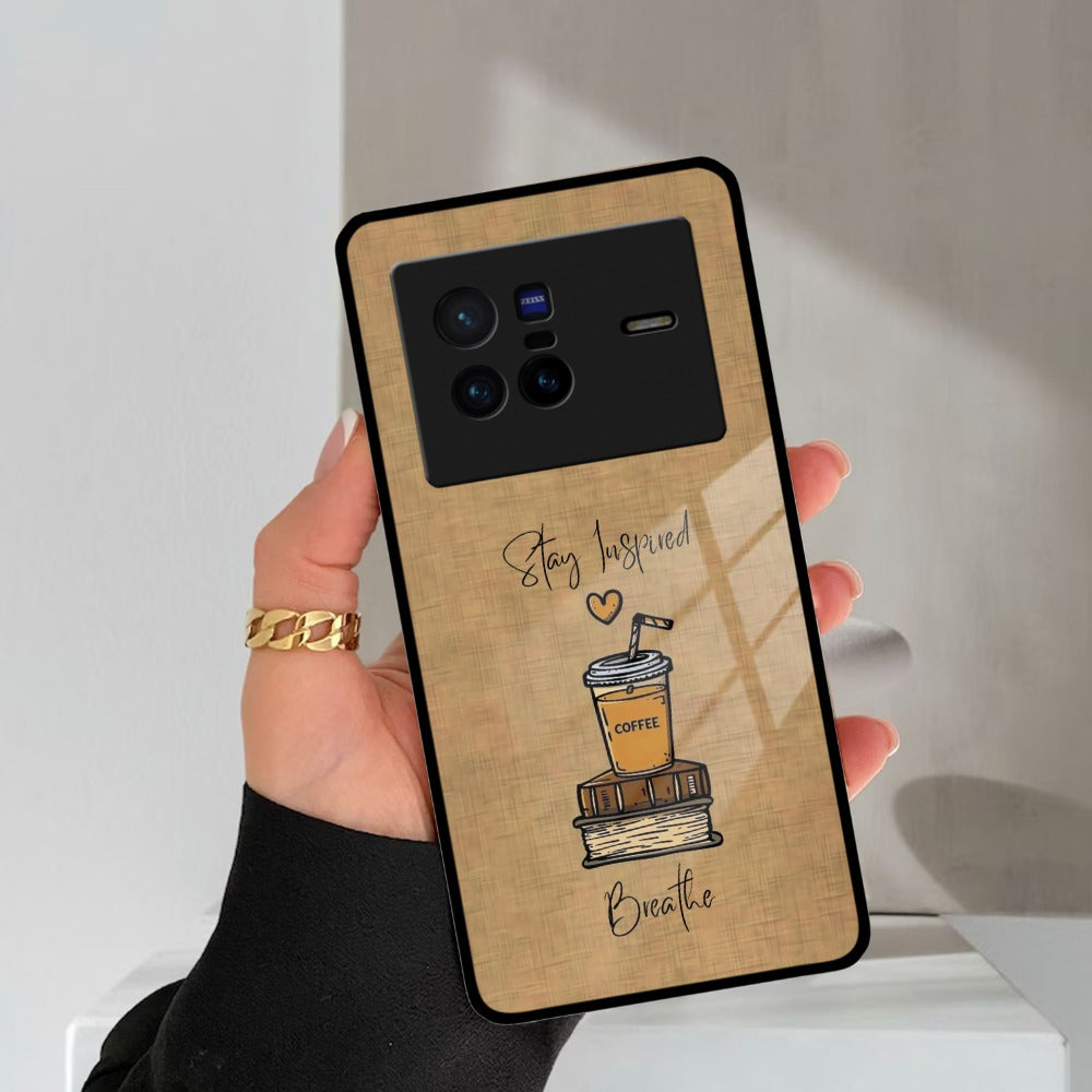 Inspired Sips Glass Case Cover For iQOO