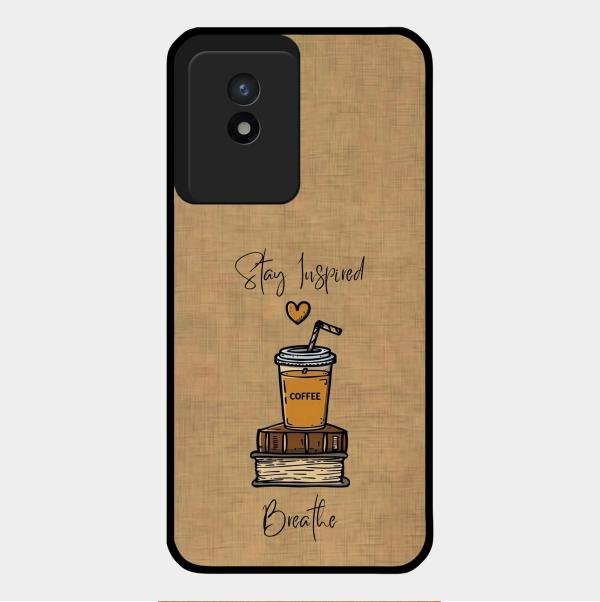 Inspired Sips Glass Case Cover For Vivo Y02T