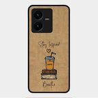 Inspired Sips Glass Case Cover For Vivo Y22