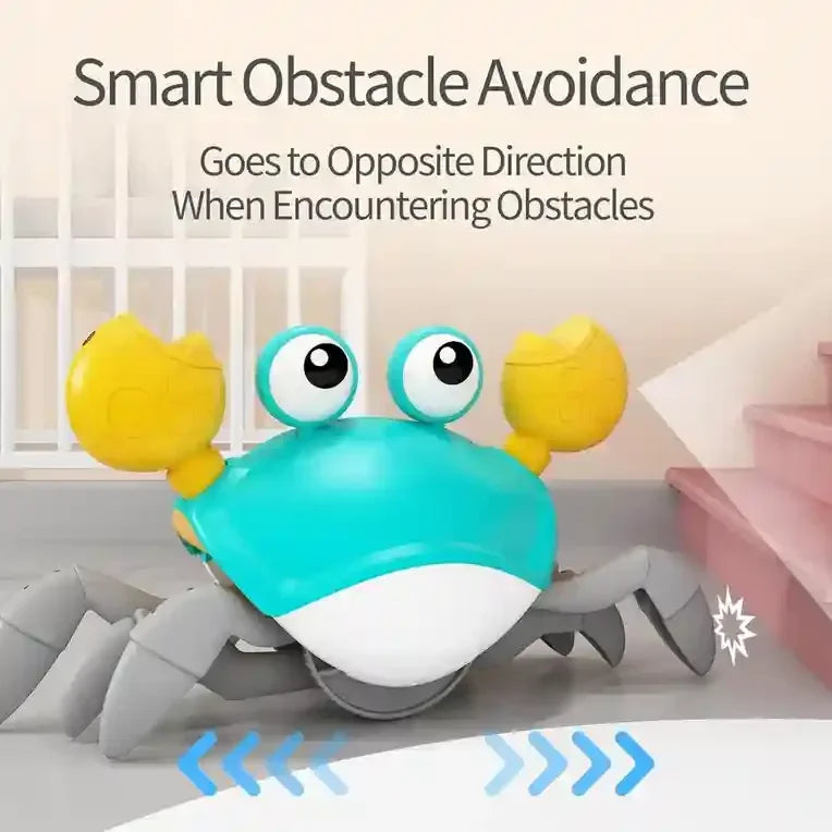 Interactive Crawling Crab Toy for Babies | LED Lights, Music & Rechargeable Fun - ShopOnCliQ