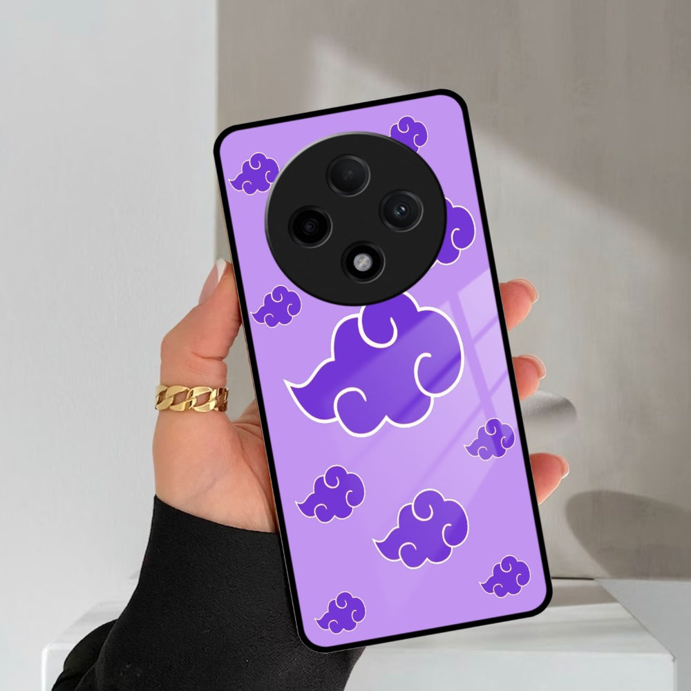 Purple Cloud Mobile Glass Phone Case Cover For Oppo