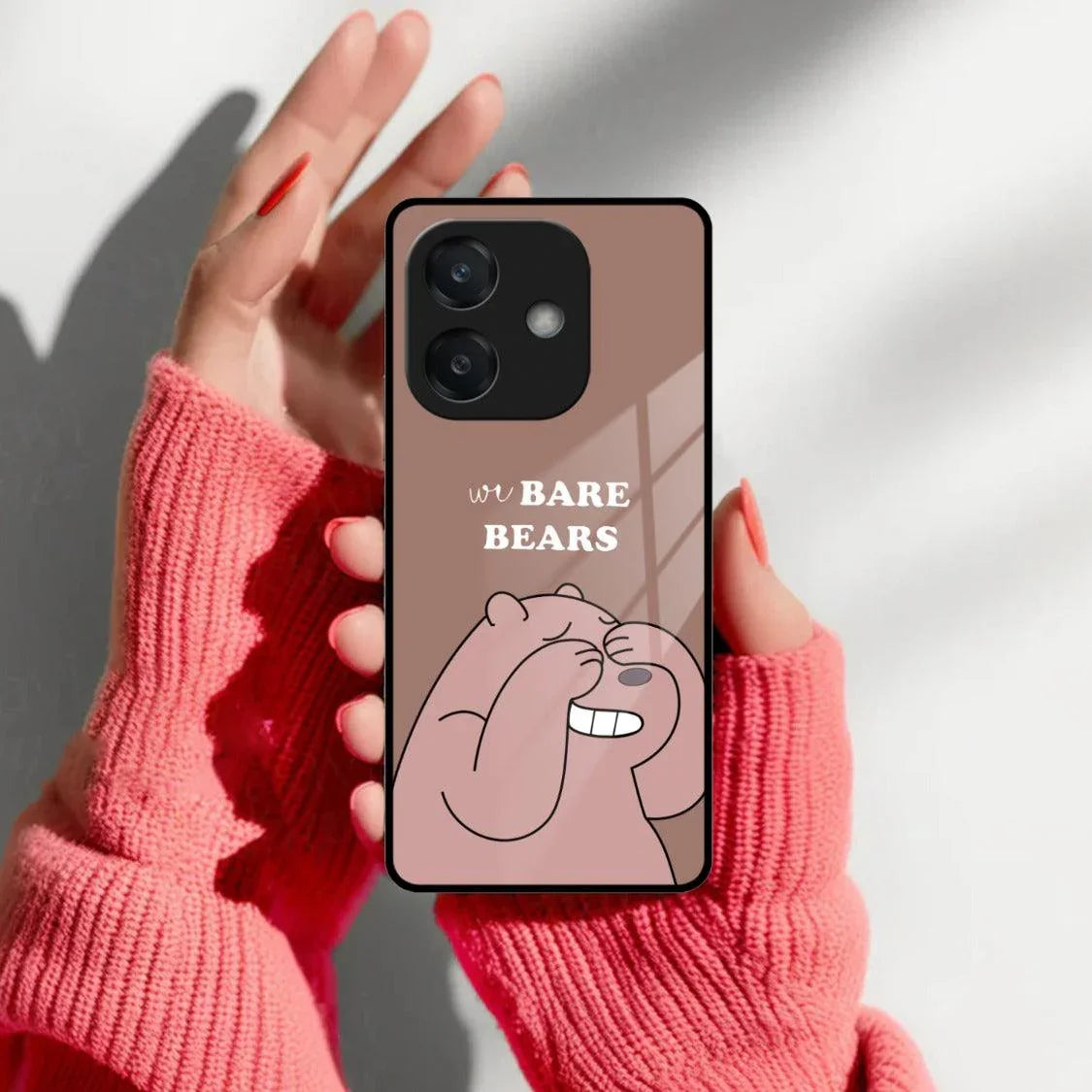 We Bare Bears Brown Glossy Metal Case Cover For Oppo - ShopOnCliQ
