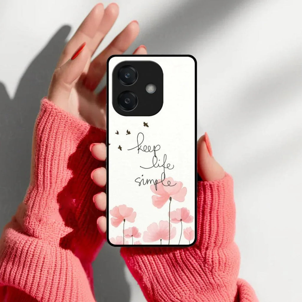 Keep Life Simple Glossy Metal Case Cover For Oppo - ShopOnCliQ