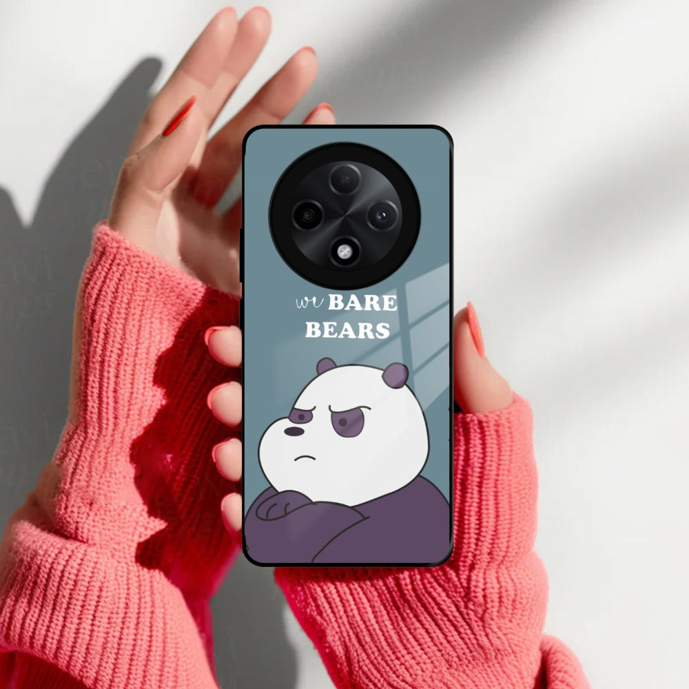 We Bare Bears Blue Glossy Metal Case Cover For Oppo