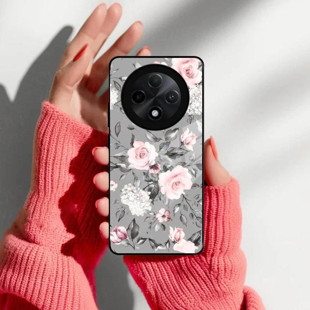 Retro Floral Glossy Metal Case Cover V2 For Oppo - ShopOnCliQ