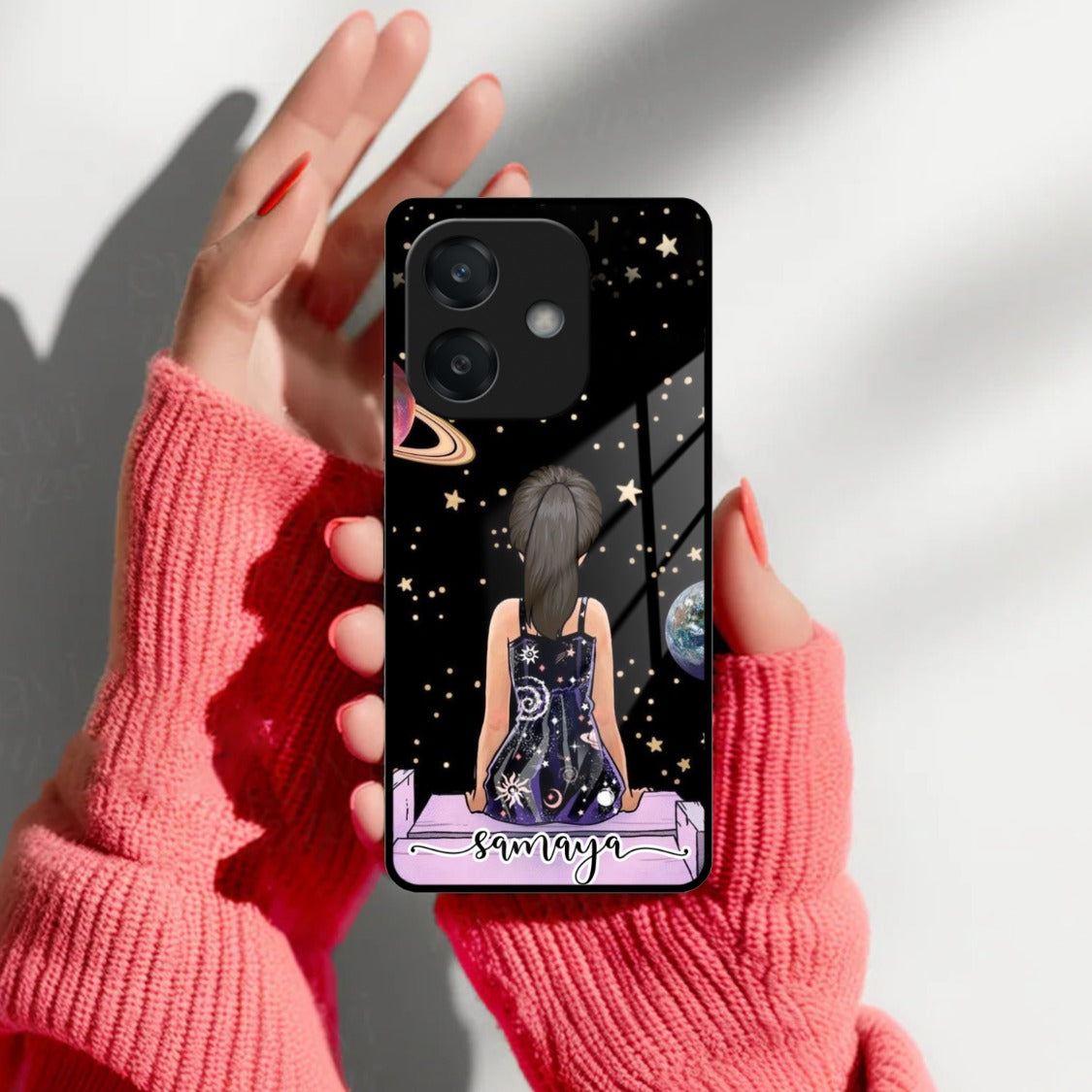 Girl In Universe Customised Glossy Metal Case Cover For Oppo - ShopOnCliQ