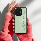 Personalized Initials Mint Green Glossy Metal Case Cover For Oppo - ShopOnCliQ