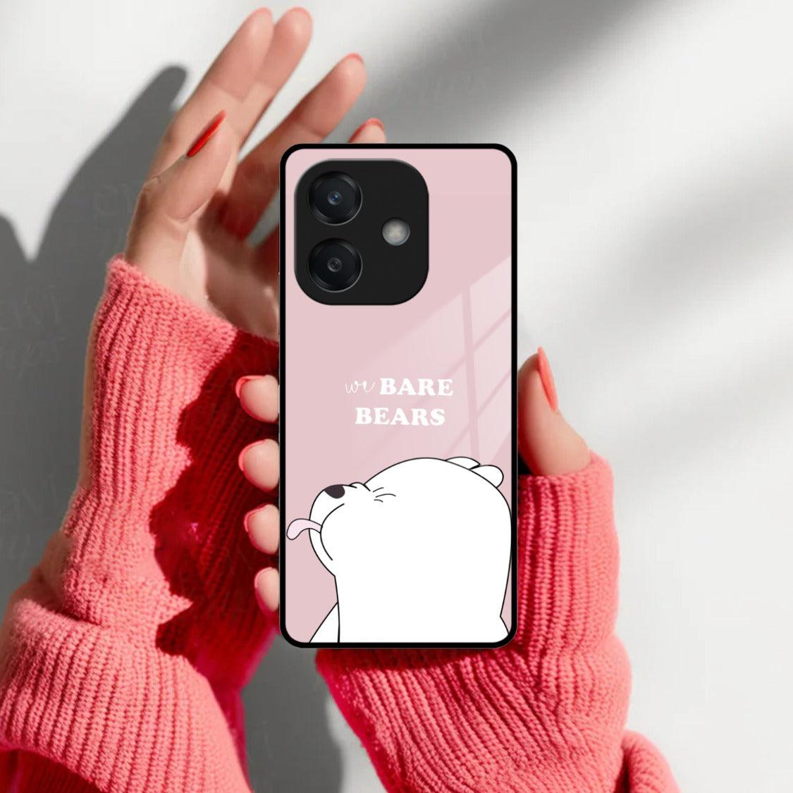 We Bare Bears Pink Glossy Metal Case Cover For Oppo - ShopOnCliQ