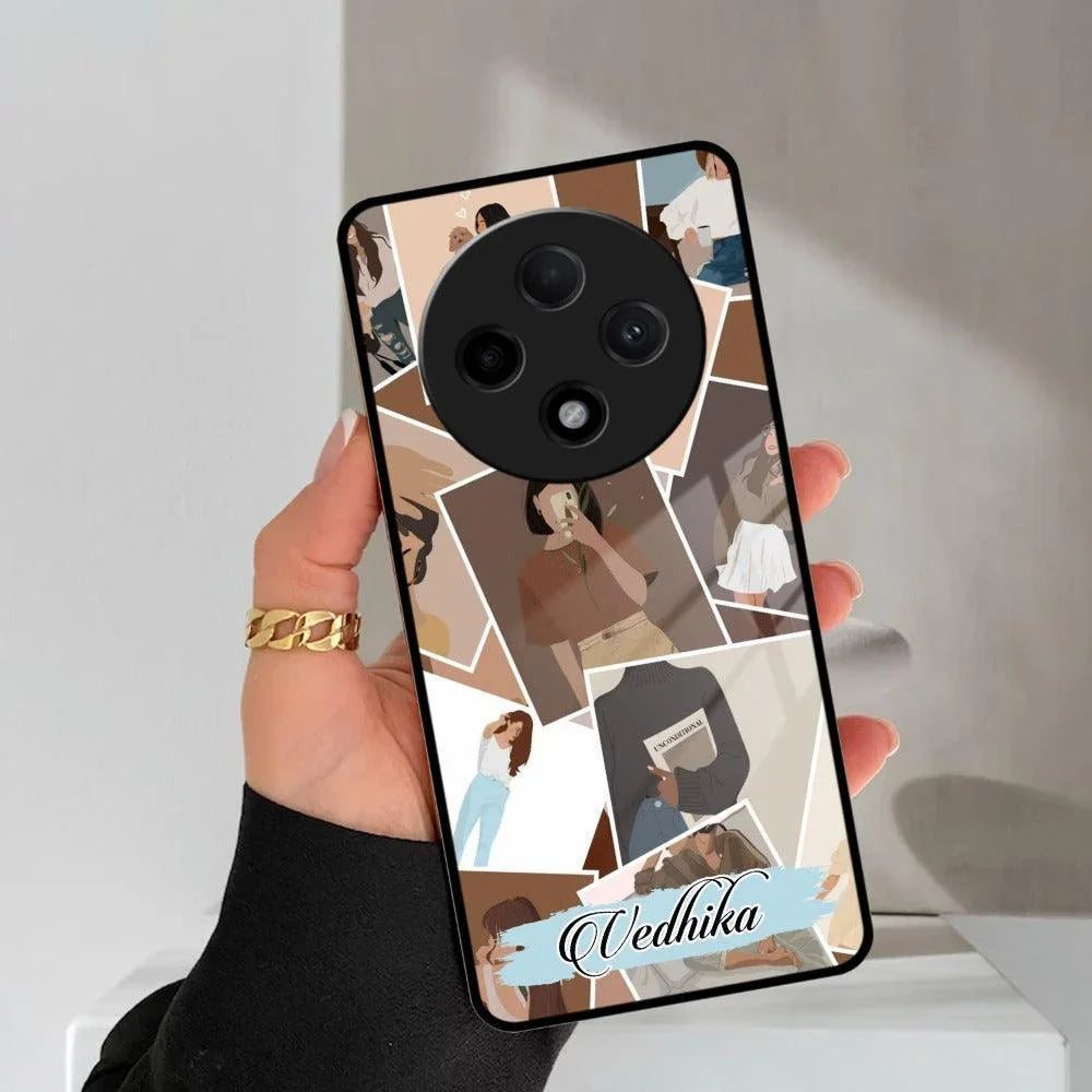 SelfieGirl Collage Glass Case Cover For Oppo - ShopOnCliQ