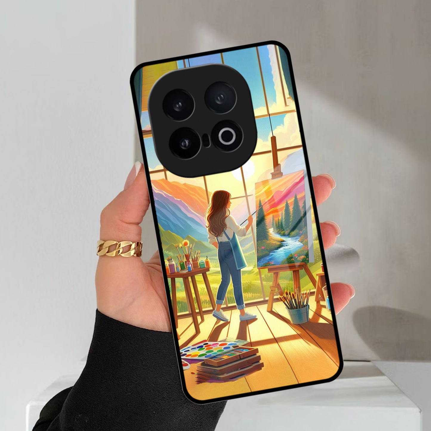 Canvas of Dreams Glossy Metal Case Cover For Vivo