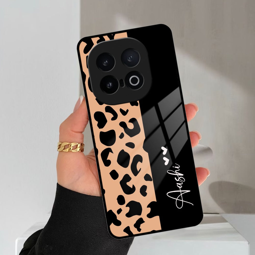 Leopard Glossy Metal Case Cover For Vivo