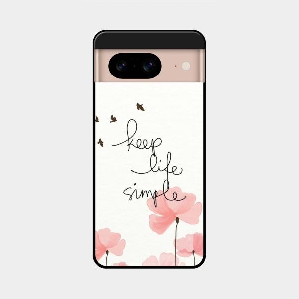 Keep Life Simple Glossy Metal Case Cover For Google Pixel 8 5G