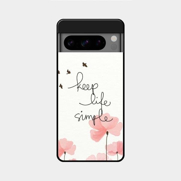 Keep Life Simple Glossy Metal Case Cover For Google Pixel 8 Pro 5G