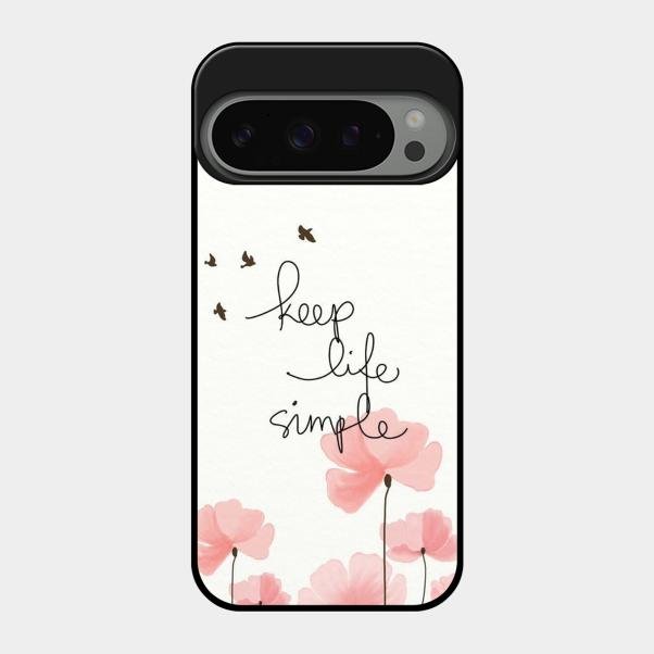 Keep Life Simple Glossy Metal Case Cover For Google Pixel 9 Pro 5G