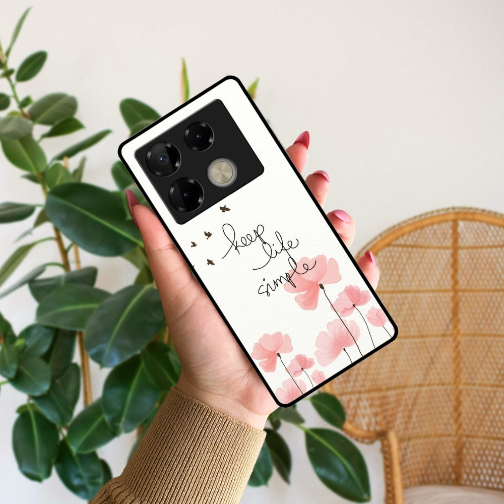 Keep Life Simple Glossy Metal Case Cover For Infinix