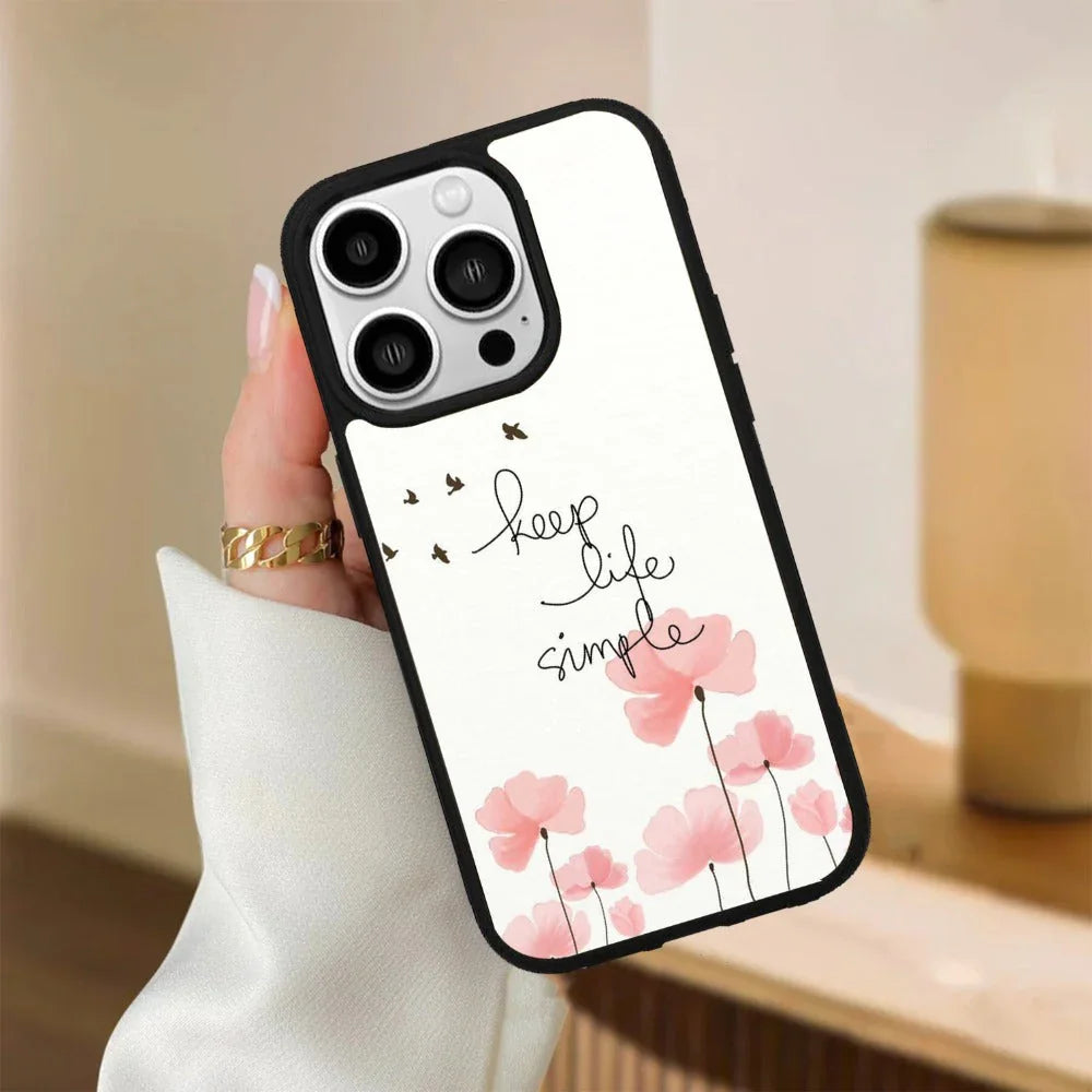 Keep Life Simple Glossy Metal Case Cover For iPhone - ShopOnCliQ