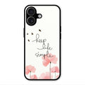 Keep Life Simple Glossy Metal Case Cover For iPhone 17