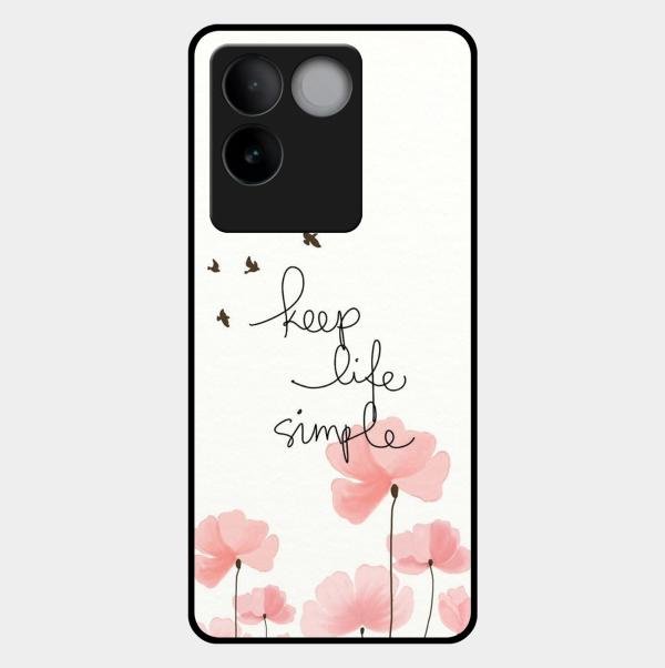 Keep Life Simple Glossy Metal Case Cover For Iqoo Z7 Pro 5G