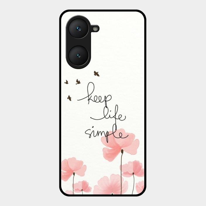 Keep Life Simple Glossy Metal Case Cover For Iqoo Z9 Lite 5G
