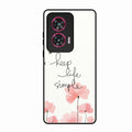Keep Life Simple Glossy Metal Case Cover For Motorola Edge 50 Fusion 5G