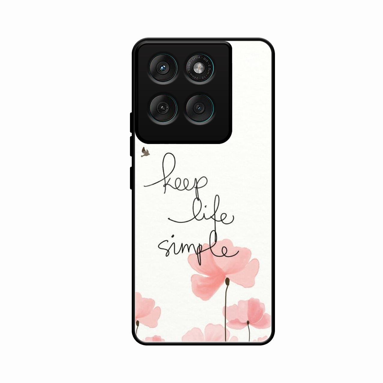 Keep Life Simple Glossy Metal Case Cover For Motorola Edge 60 5G
