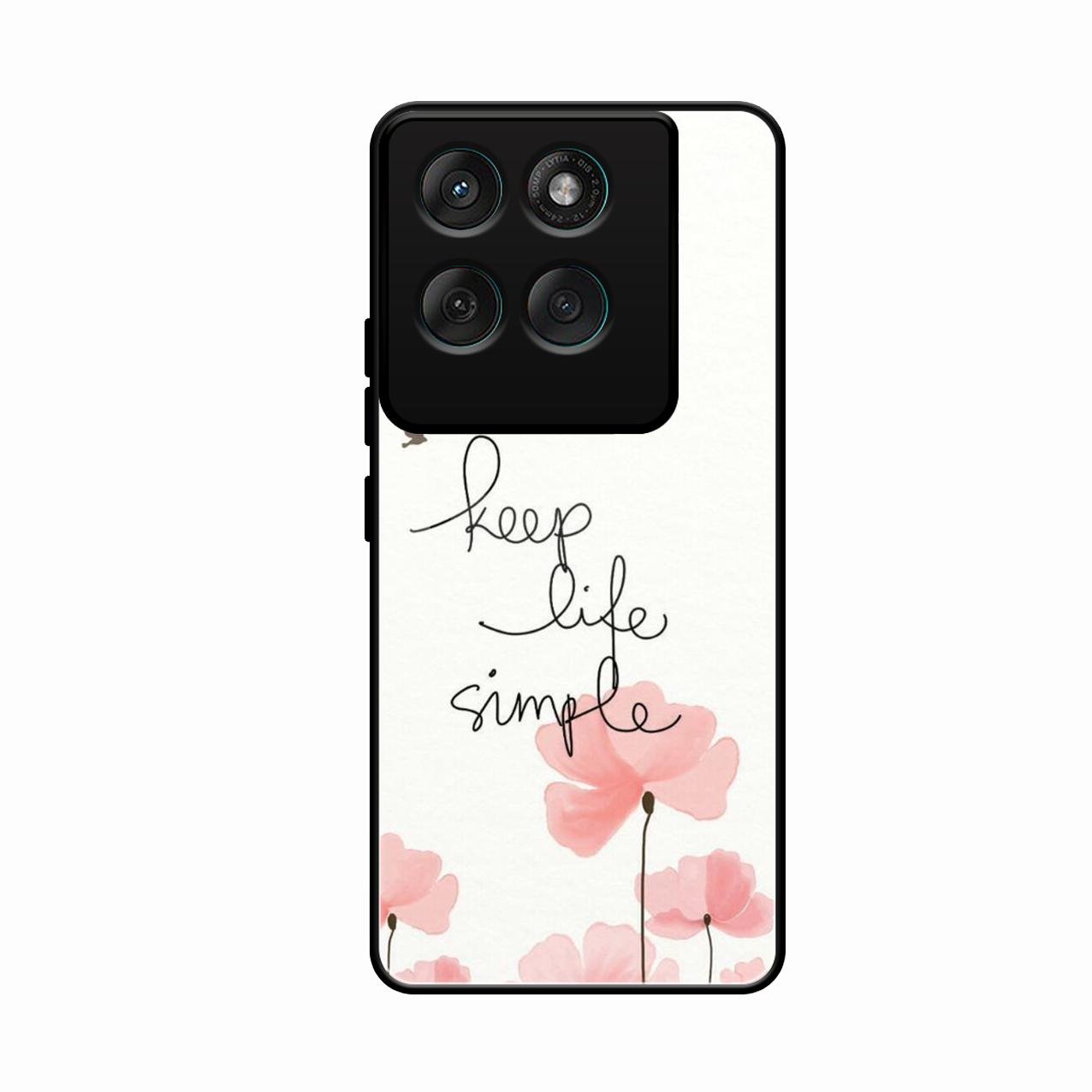 Keep Life Simple Glossy Metal Case Cover For Motorola Edge 60 Pro 5G