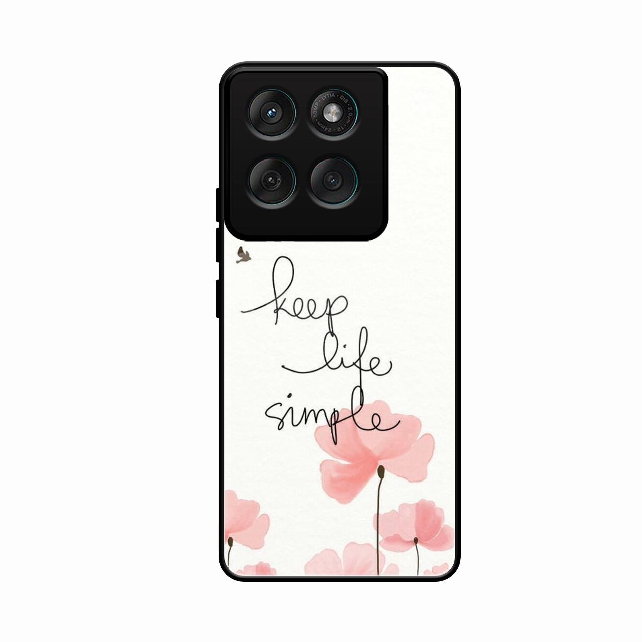 Keep Life Simple Glossy Metal Case Cover For Motorola Edge 60 Stylus 5G