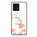 Keep Life Simple Glossy Metal Case Cover For Motorola g84 5G