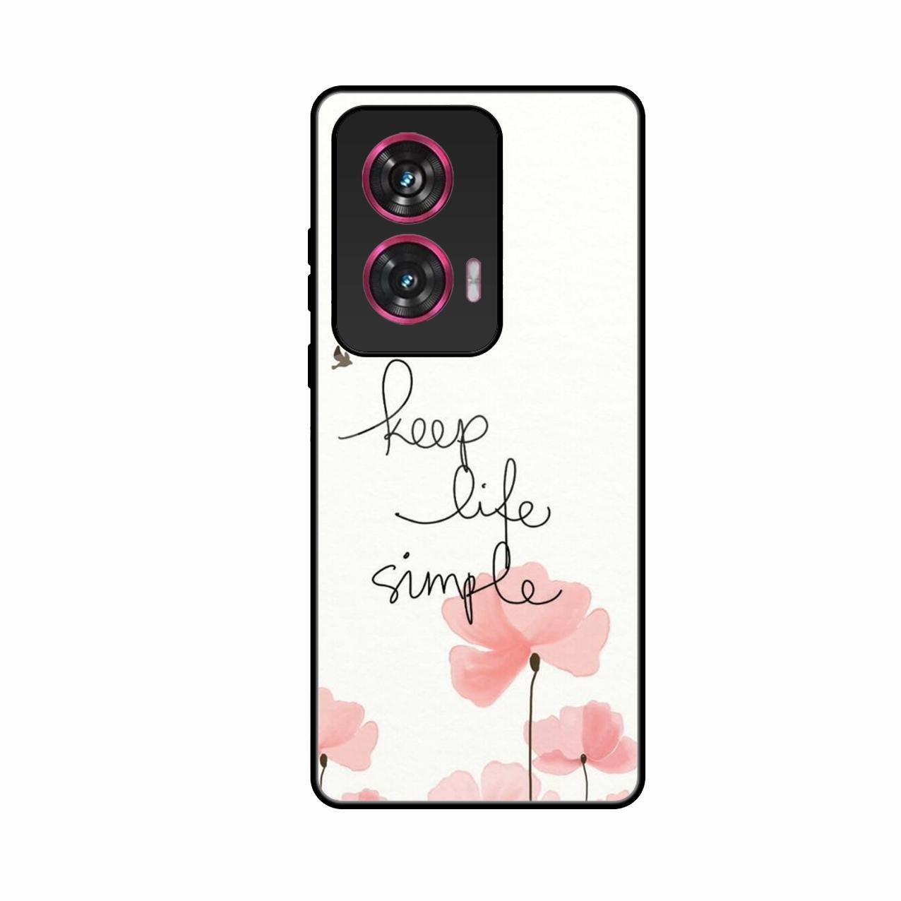 Keep Life Simple Glossy Metal Case Cover For Motorola G96 5G