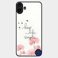 Keep Life Simple Glossy Metal Case Cover For Nothing Cmf Phone 1