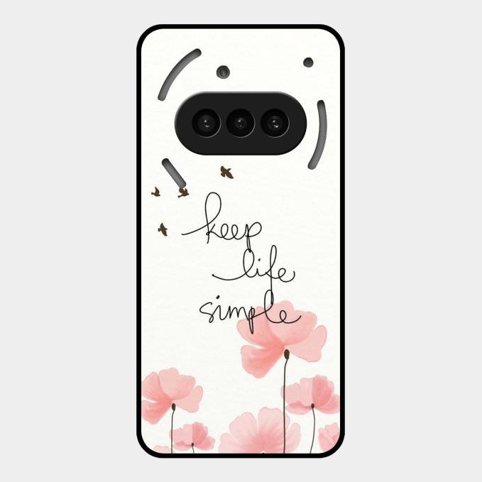 Keep Life Simple Glossy Metal Case Cover For Nothing Phone 3A 5G