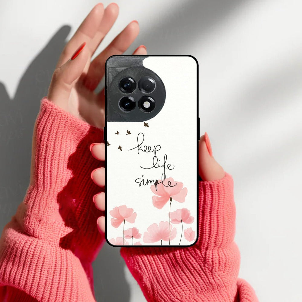 Keep Life Simple Glossy Metal Case Cover For OnePlus