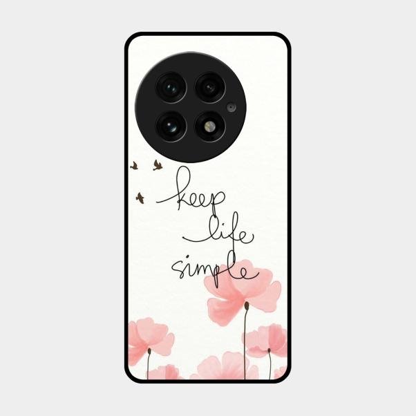 Keep Life Simple Glossy Metal Case Cover For Oneplus 13 5G