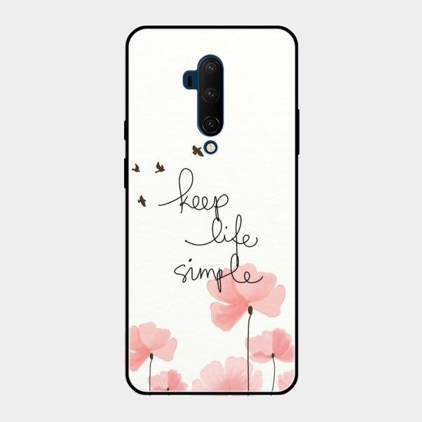 Keep Life Simple Glossy Metal Case Cover For Oneplus 7T Pro