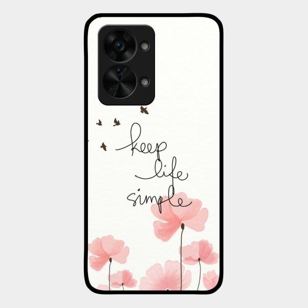 Keep Life Simple Glossy Metal Case Cover For Oneplus Nord 2T 5G