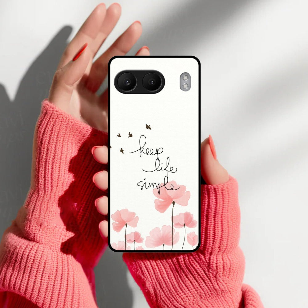 Keep Life Simple Glossy Metal Case Cover For OnePlus