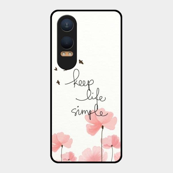 Keep Life Simple Glossy Metal Case Cover For Oneplus Nord Ce 4 Lite 5G