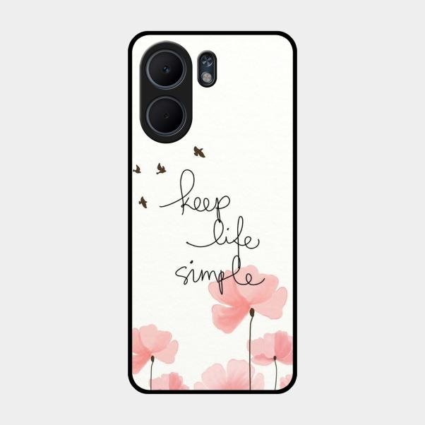 Keep Life Simple Glossy Metal Case Cover For Oppo A5X 5G