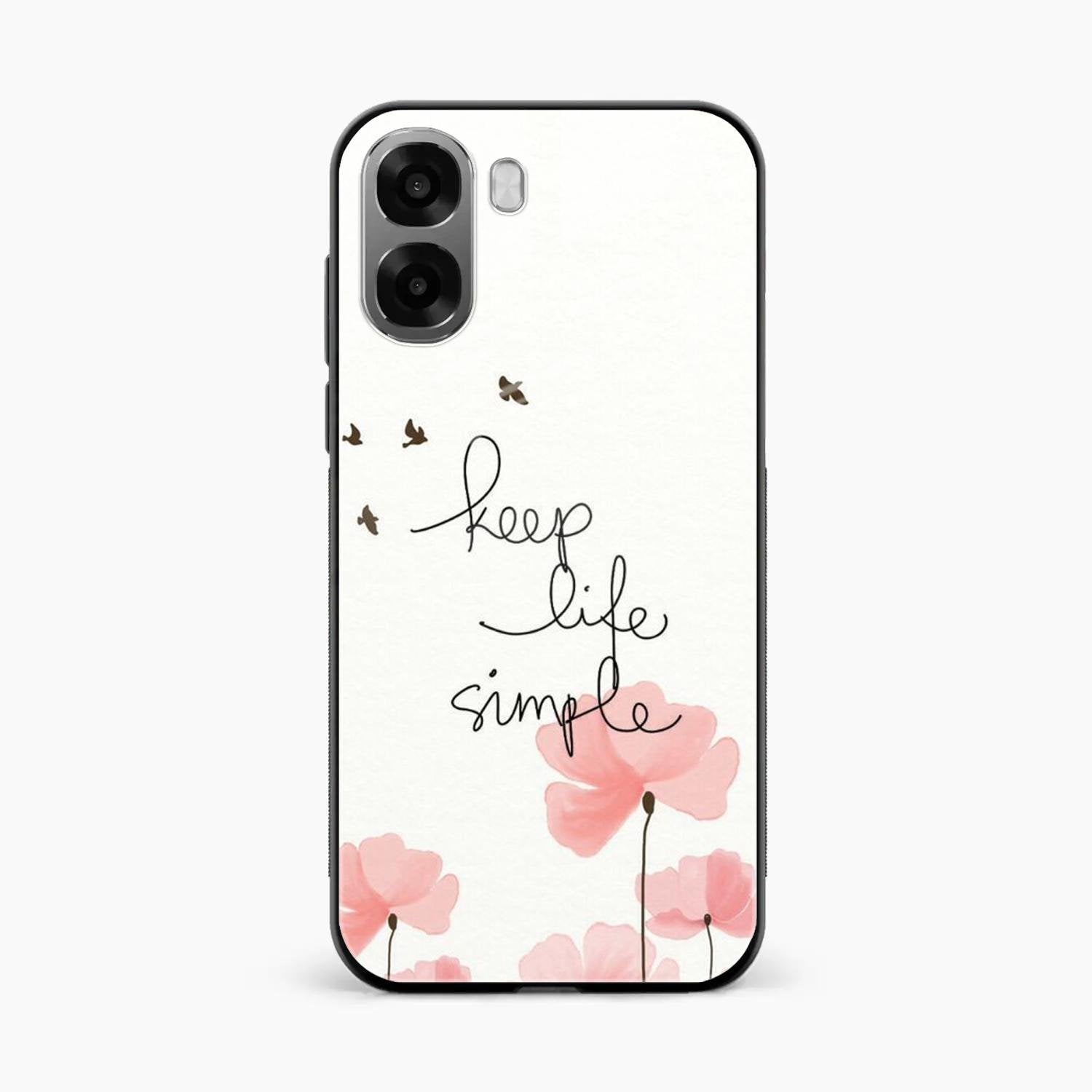 Keep Life Simple Glossy Metal Case Cover For Oppo A6X 5G