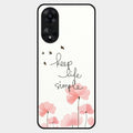 Keep Life Simple Glossy Metal Case Cover For Oppo A78 5G