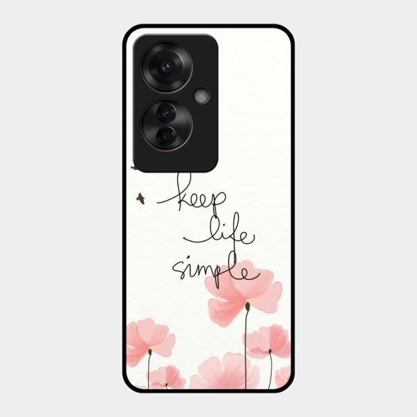 Keep Life Simple Glossy Metal Case Cover For Oppo F25 Pro 5G