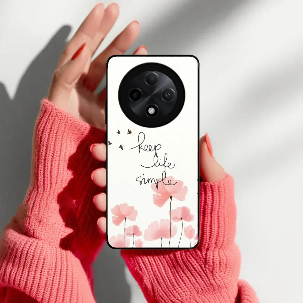 Keep Life Simple Glossy Metal Case Cover For Oppo - ShopOnCliQ